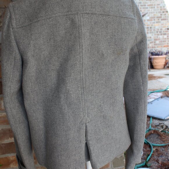 J. Crew Stadium Cloth by Nello Gori Size 10 Wool Nylon Blend Gray Knit Collar - Picture 4 of 11